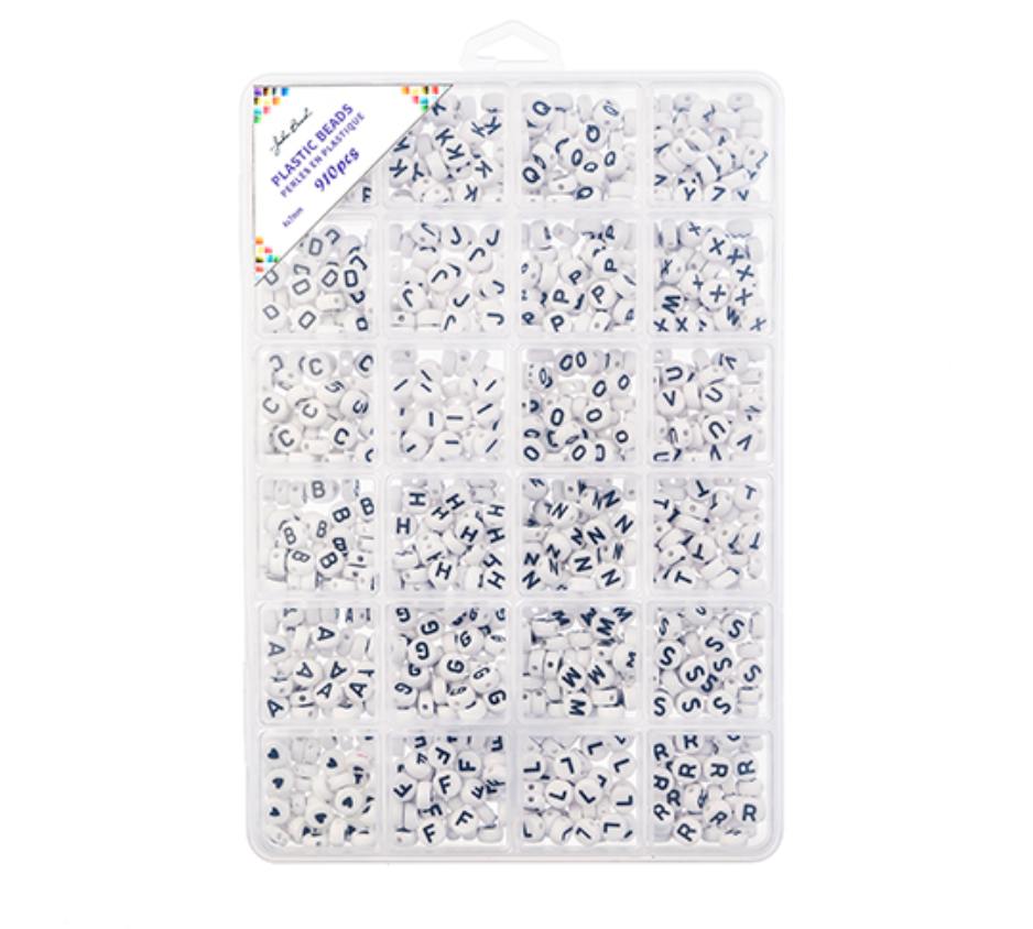 Alphabet Beads - Plastic - 4x7mm